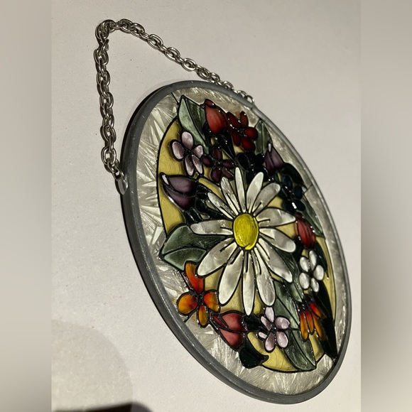Floral Stained Glass Decoration - Picture 1 of 6